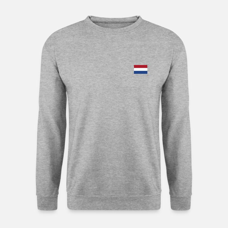 Niederländische Flagge - Unisex Pullover - Weißgrau meliert
