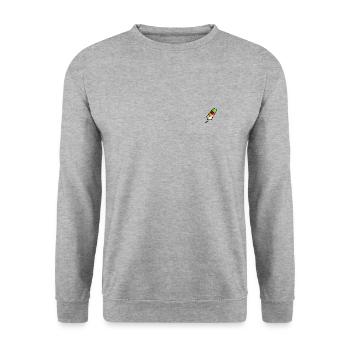 Kaktus Eis - Unisex Pullover - Weißgrau meliert - Vorne - Alina (178cm) & Michal (187cm)