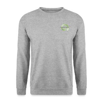 BeYourOwnRockstar! - Unisex Pullover - Weißgrau meliert - Vorne - Alina (178cm) & Michal (187cm)
