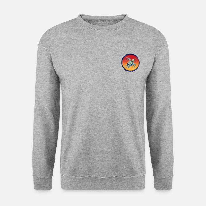 Turtle_Harmony - Unisex Pullover - Weißgrau meliert