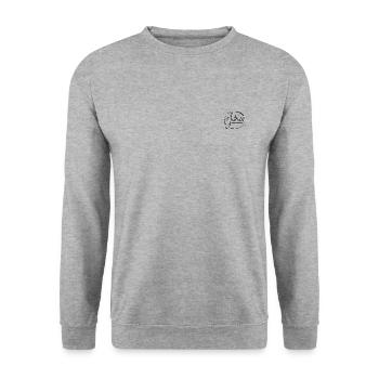 Adrien - Unisex Sweatshirt - salt & pepper - Front - Alina (178cm) & Michal (187cm)