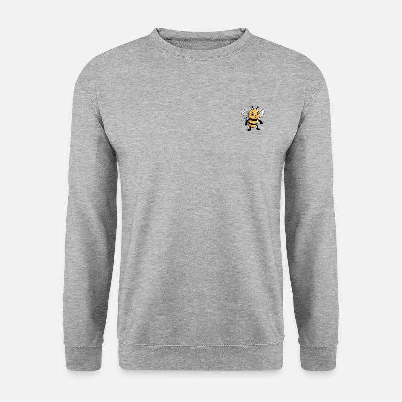 Süße Biene - Unisex Pullover - Weißgrau meliert