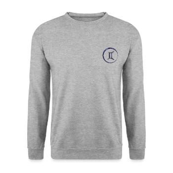 Astro Gémeaux - Sweat-shirt Unisexe - gris chiné - Devant - Alina (178cm) & Michal (187cm)