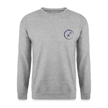 Astro Sagittaire - Sweat-shirt Unisexe - gris chiné - Devant - Alina (178cm) & Michal (187cm)