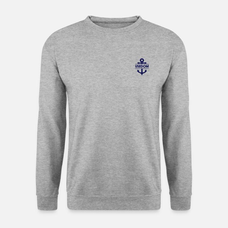 Usedom - Unisex Pullover - Weißgrau meliert