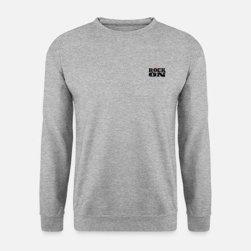 ROCK ON - Unisex Pullover - Weißgrau meliert