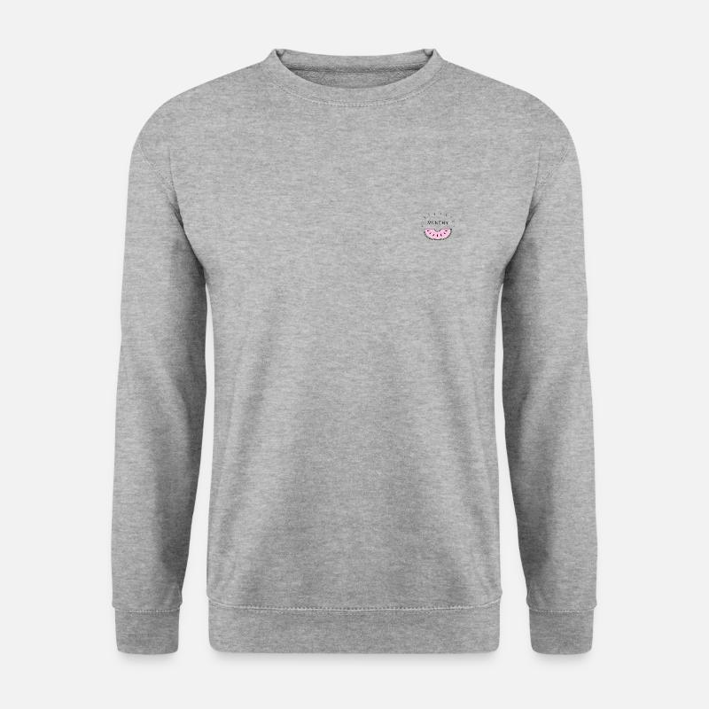 Wassermelone? - Unisex Pullover - Weißgrau meliert