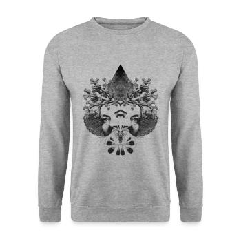 Mystical cyclophate - Unisex Sweatshirt - salt & pepper - Front - Alina (178cm) & Michal (187cm)