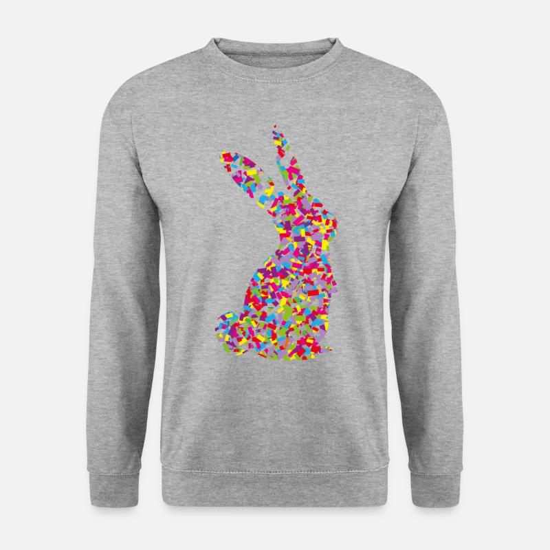 Hase - Unisex Pullover - Weißgrau meliert