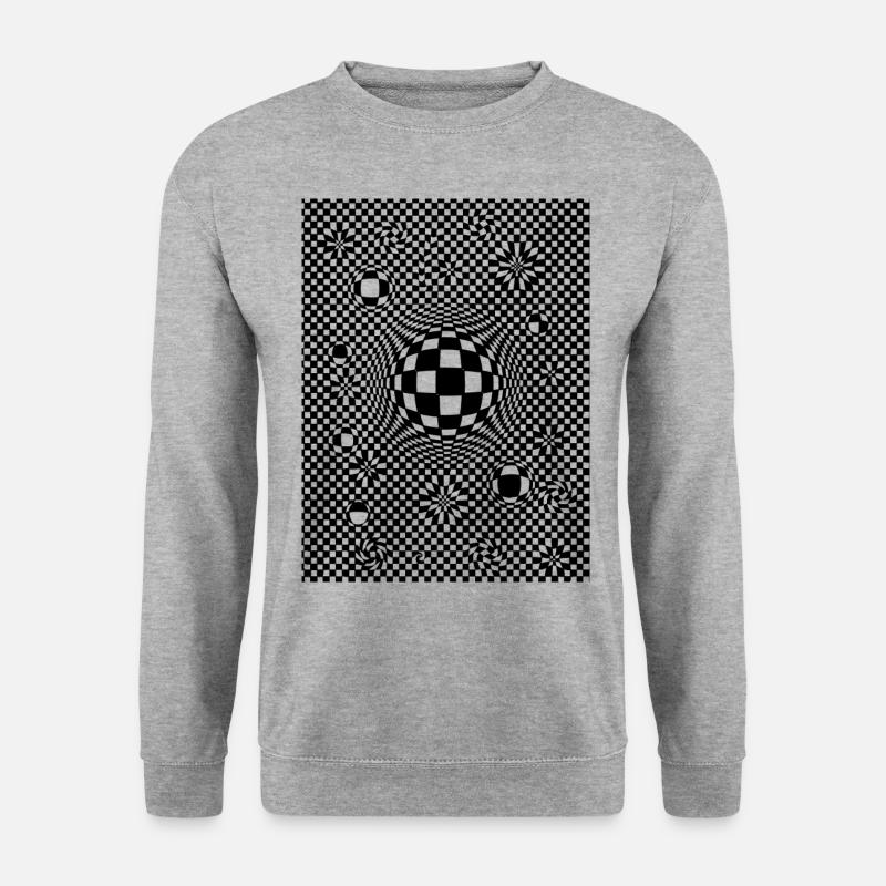 abstrakt - Unisex Pullover - Weißgrau meliert