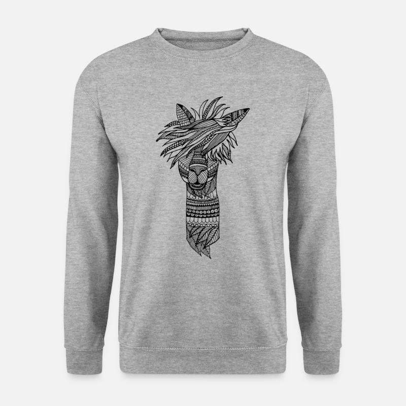 Alpaka - Unisex Pullover - Weißgrau meliert