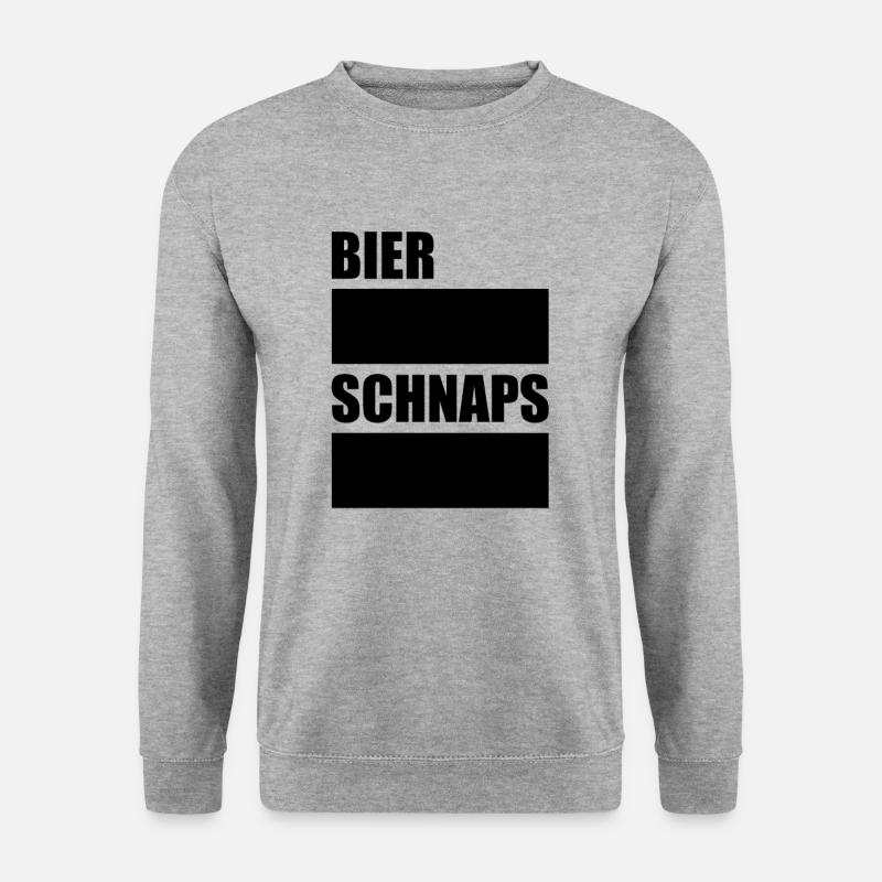Bier Schnaps Kreide Alkohol Party - Unisex Pullover - Weißgrau meliert