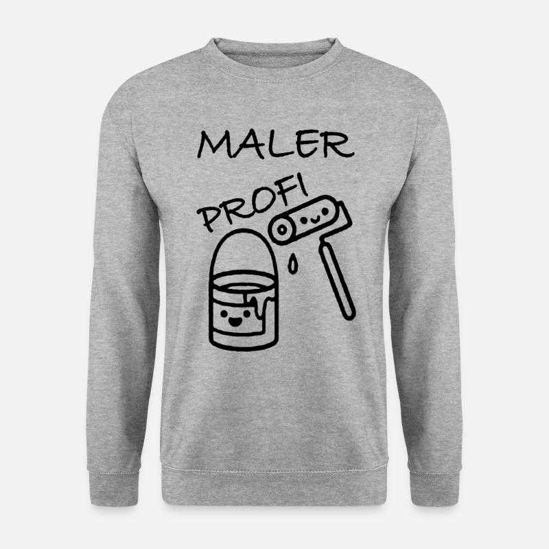 Süsser Maler Profi - Unisex Pullover - Weißgrau meliert