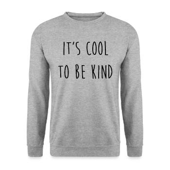 It's Cool To Be Kid Gift Idea - Unisex Sweatshirt - salt & pepper - Front - Alina (178cm) & Michal (187cm)
