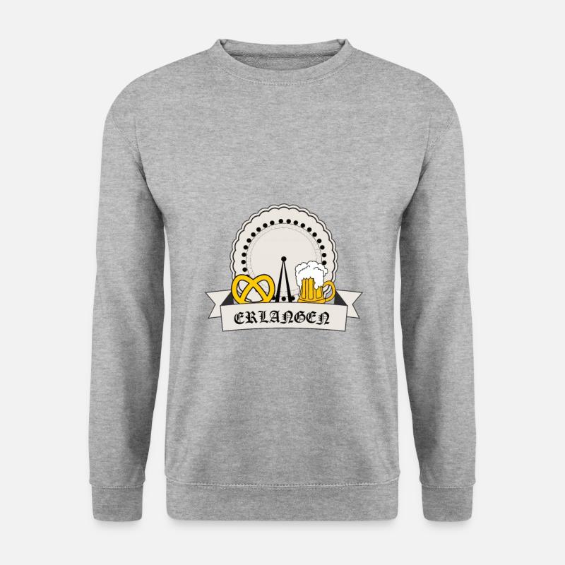 Erlangen, Bergkirchweih - Unisex Pullover - Weißgrau meliert