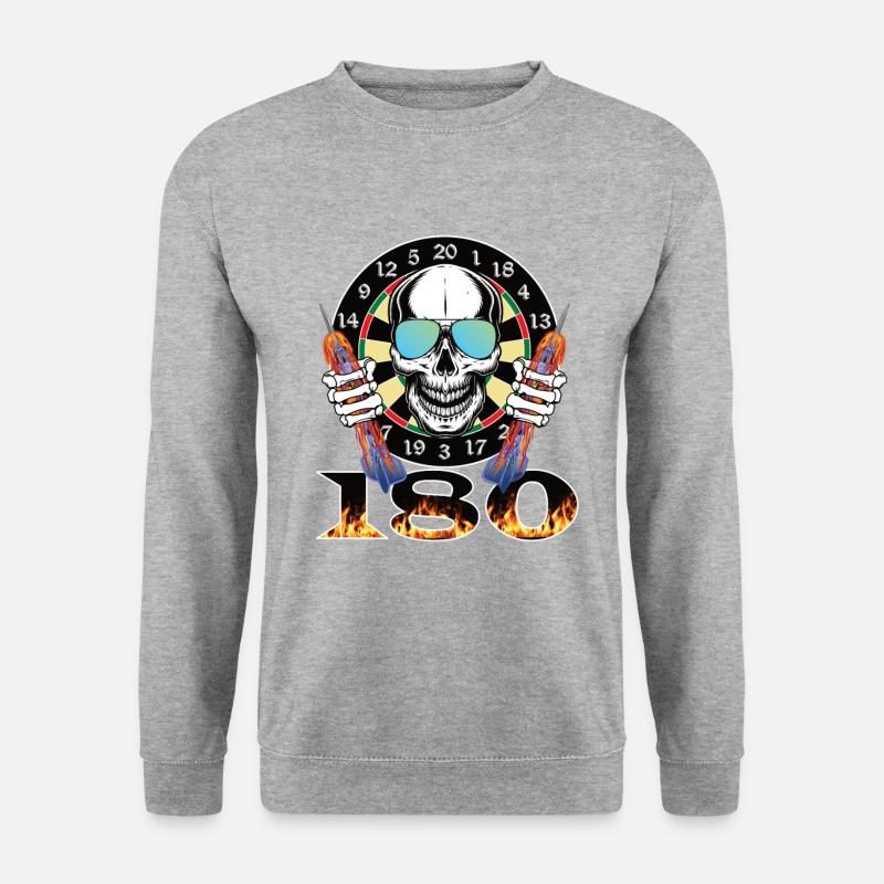 Dart 180 brennende Pfeile - Unisex Pullover - Weißgrau meliert