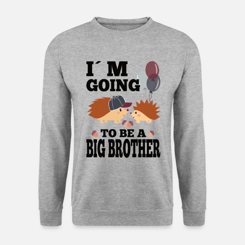 Ich werde großer Bruder - Unisex Pullover - Weißgrau meliert