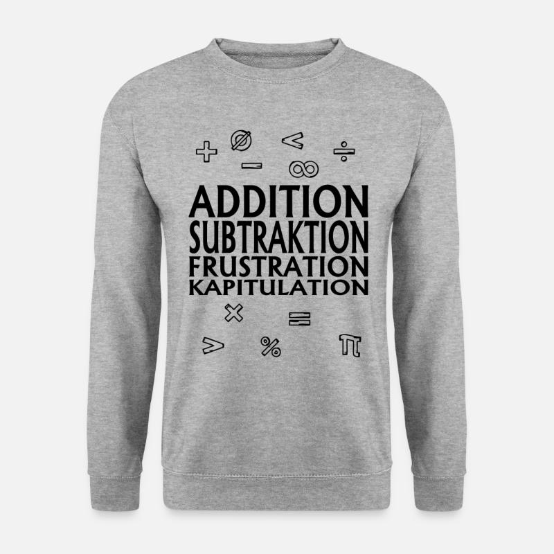 Mathematik - Unisex Pullover - Weißgrau meliert