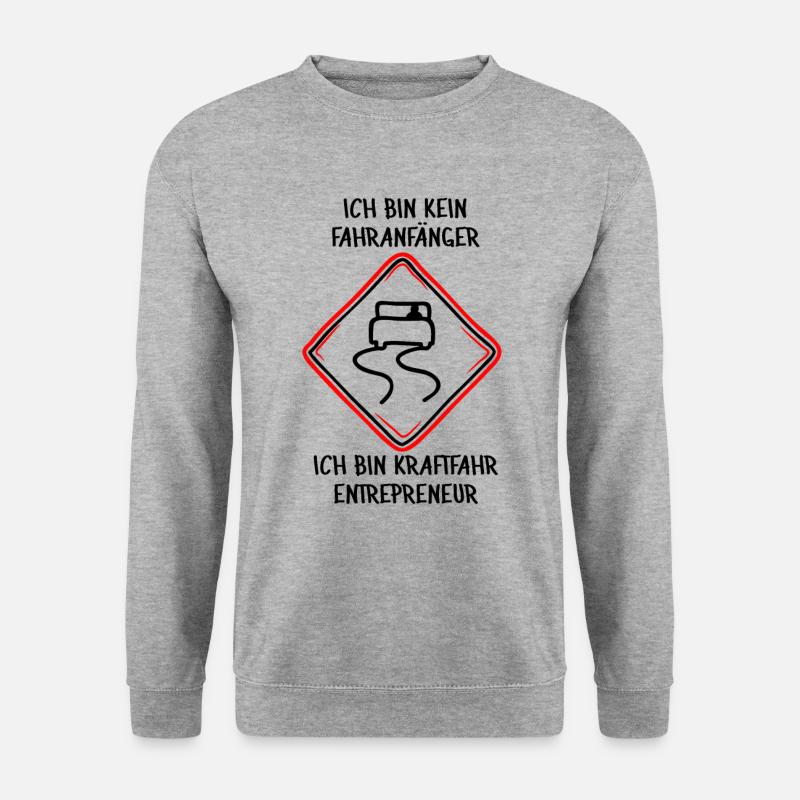 Kraftfahr-Entrepreneur - Unisex Pullover - Weißgrau meliert