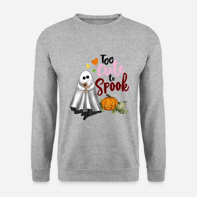 Too cute to spook ghost - Unisex Sweatshirt - salt & pepper
