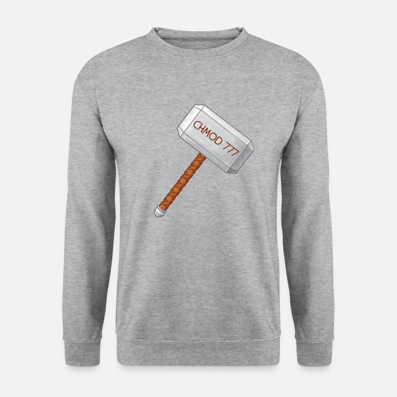 Linux Admin Chmod - Unisex Pullover - Weißgrau meliert