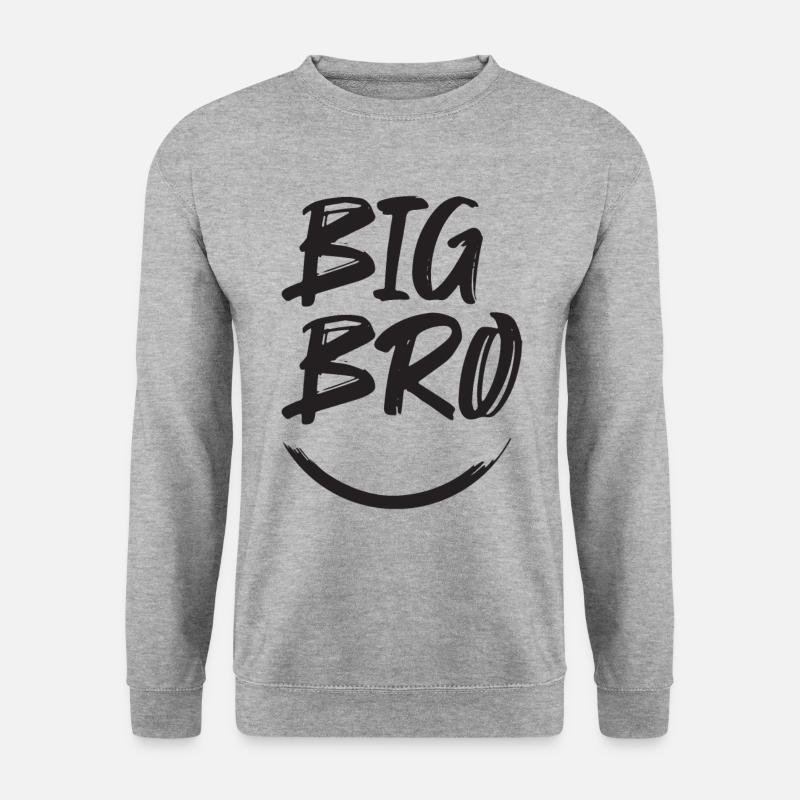 BIG BRO - Unisex Pullover - Weißgrau meliert