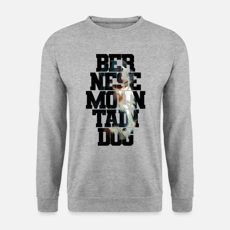 Berner Sennenhund - Unisex Pullover - Weißgrau meliert