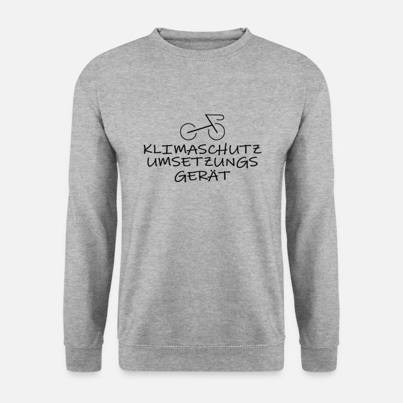Climate Protection Implementation Device Bicycle - Unisex Sweatshirt - salt & pepper