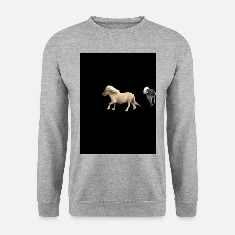 Pony - Unisex Pullover - Weißgrau meliert
