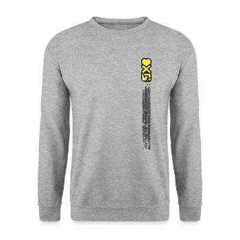 Love Ride Design Fahrrad Fahrrad Geschenk - Unisex Pullover - Weißgrau meliert - Vorne - Alina (178cm) & Michal (187cm)