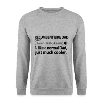 Recumbent Recumbent Bike Handbike Velomobile Papa - Sweat-shirt Unisexe - gris chiné - Devant - Alina (178cm) & Michal (187cm)