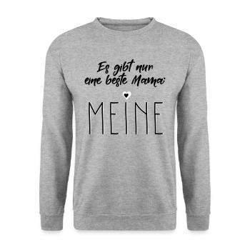 Mon meilleur Maman Mère Fête des Mères Rengaine Cadeau - Sweat-shirt Unisexe - gris chiné - Devant - Alina (178cm) & Michal (187cm)