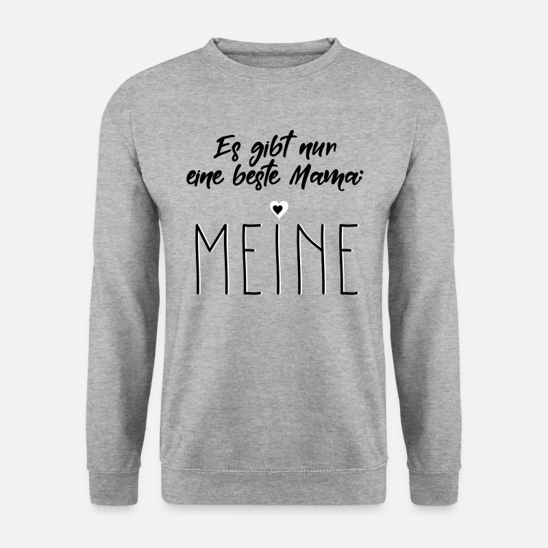 Meine Beste Mama Mutter Muttertag Spruch Geschenk - Unisex Pullover - Weißgrau meliert