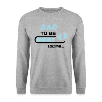 zukünftiger Vater. Warten Sie auf Geburtsgeschenk - Unisex Pullover - Weißgrau meliert - Vorne - Alina (178cm) & Michal (187cm)
