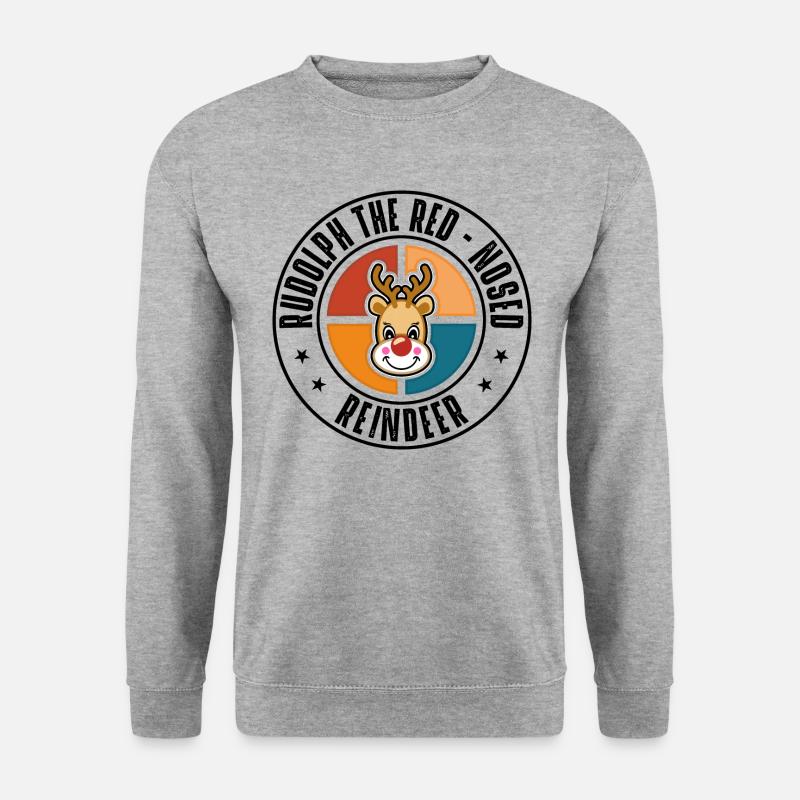 Rudolph - Unisex Pullover - Weißgrau meliert