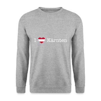 Österreich Herz Kärnten weiß - Unisex Pullover - Weißgrau meliert - Vorne - Alina (178cm) & Michal (187cm)
