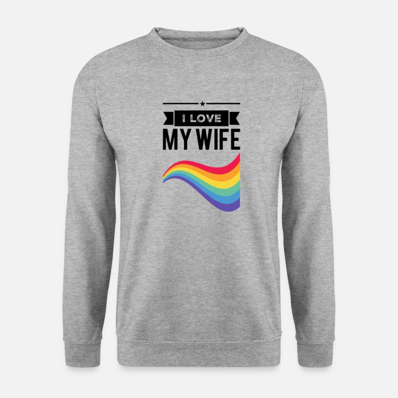 ich liebe meine Frau - Unisex Pullover - Weißgrau meliert