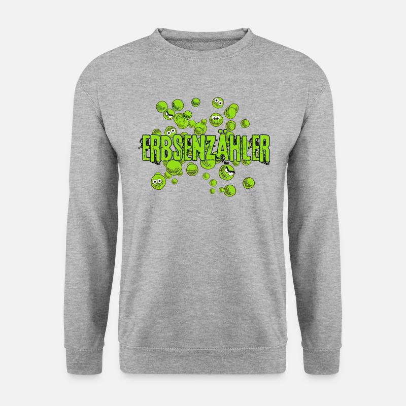 Compteur de haricots mme cacahuète vert fun bande dessinée - Sweat-shirt Unisexe - gris chiné