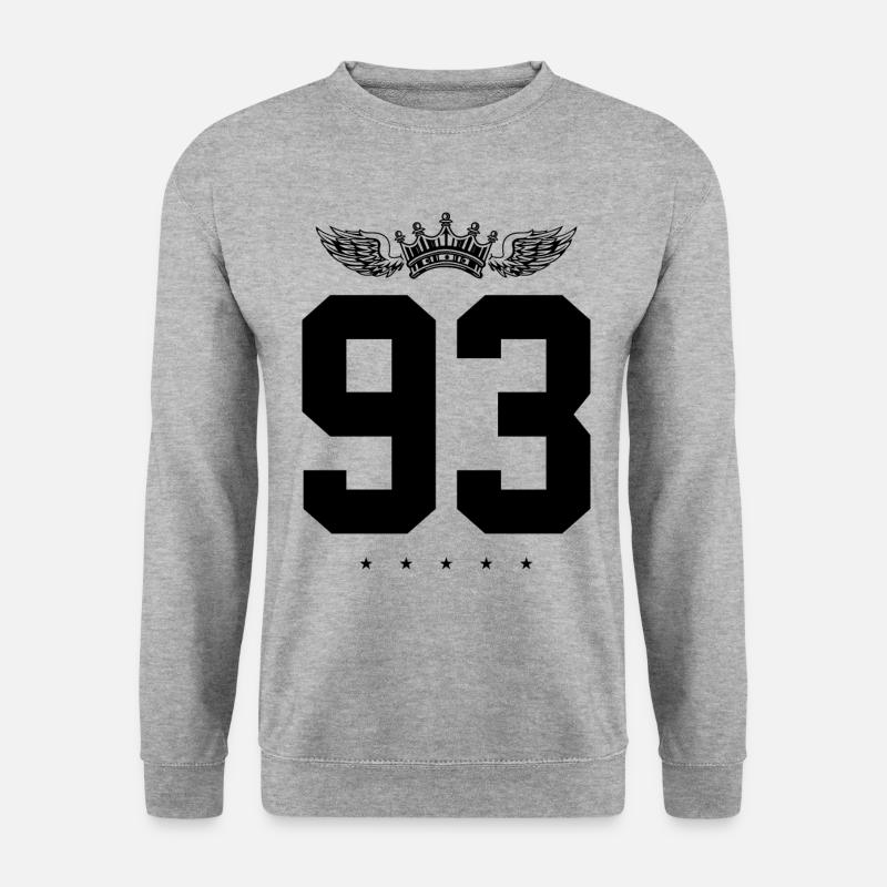 93 Number crown - Unisex Sweatshirt - salt & pepper