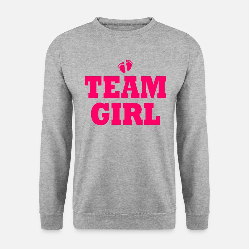 Team girl - Unisex Pullover - Weißgrau meliert