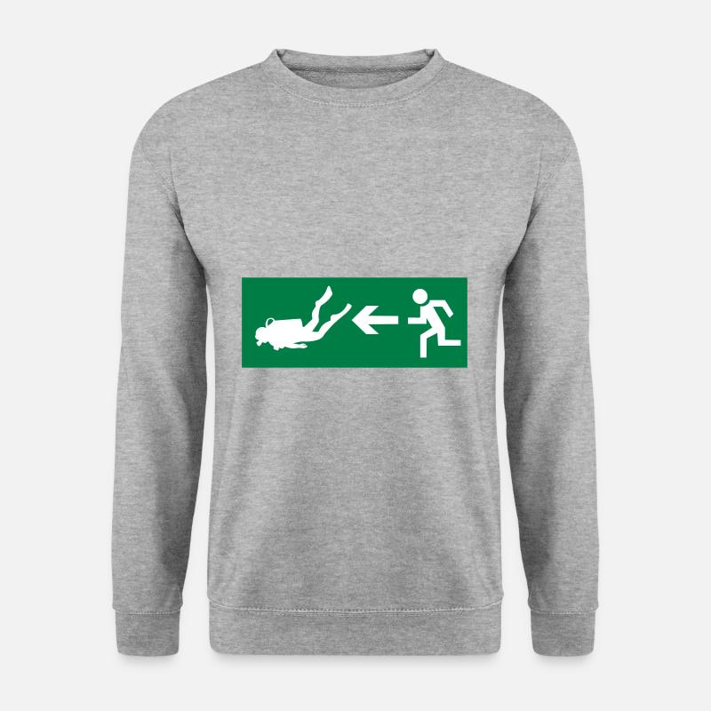 tauchen - Unisex Pullover - Weißgrau meliert