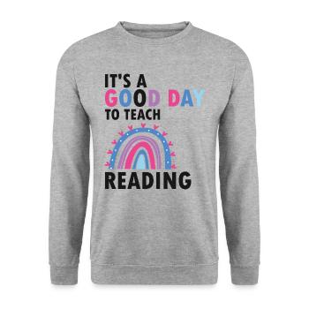 Dyslexia Awareness and Dyslexia Teachers - Unisex Sweatshirt - salt & pepper - Front - Alina (178cm) & Michal (187cm)