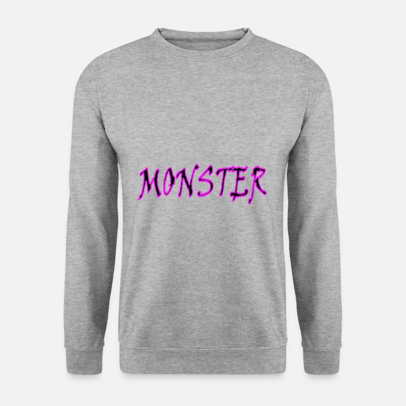 monster - Unisex Pullover - Weißgrau meliert
