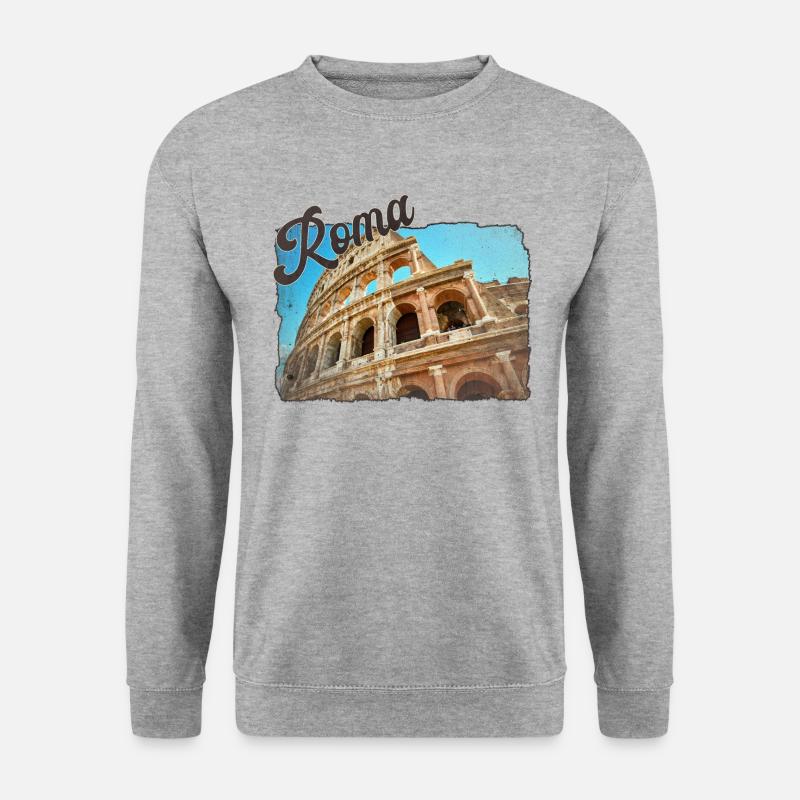 Rom, Rome, Roma - Unisex Pullover - Weißgrau meliert