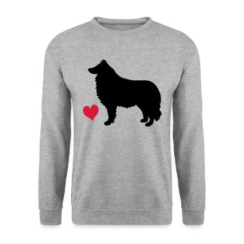 Dog - Unisex Sweatshirt - salt & pepper - Front - Alina (178cm) & Michal (187cm)