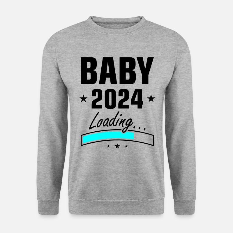 Baby 2024 Loading - Unisex Pullover - Weißgrau meliert