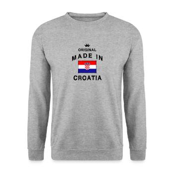 Croatie drapeau de drapeau croate - Sweat-shirt Unisexe - gris chiné - Devant - Alina (178cm) & Michal (187cm)