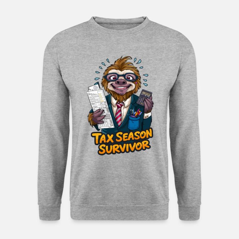 Steuersaison Überlebender - Unisex Pullover - Weißgrau meliert