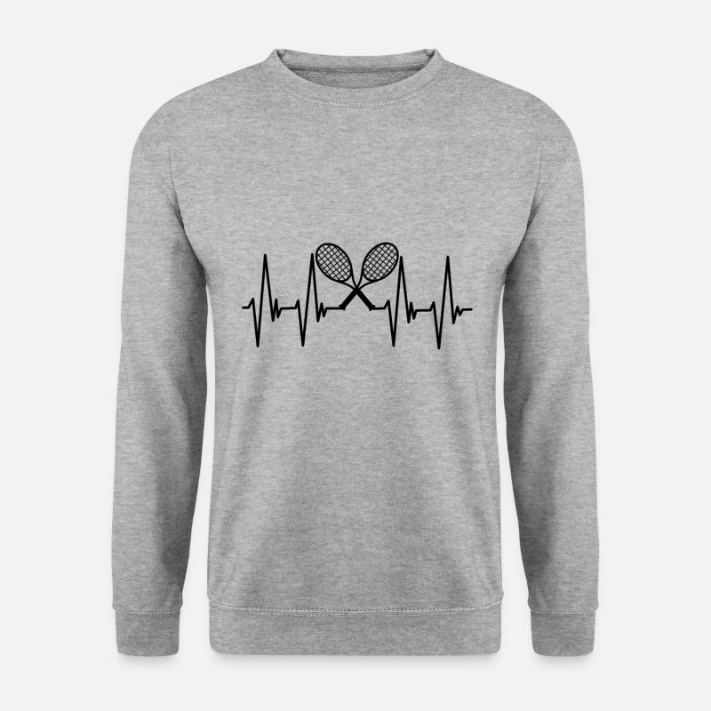 Tennis Herzschlag - Unisex Pullover - Weißgrau meliert
