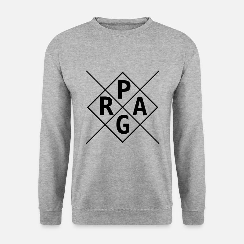 Prag Tschechien - Unisex Pullover - Weißgrau meliert